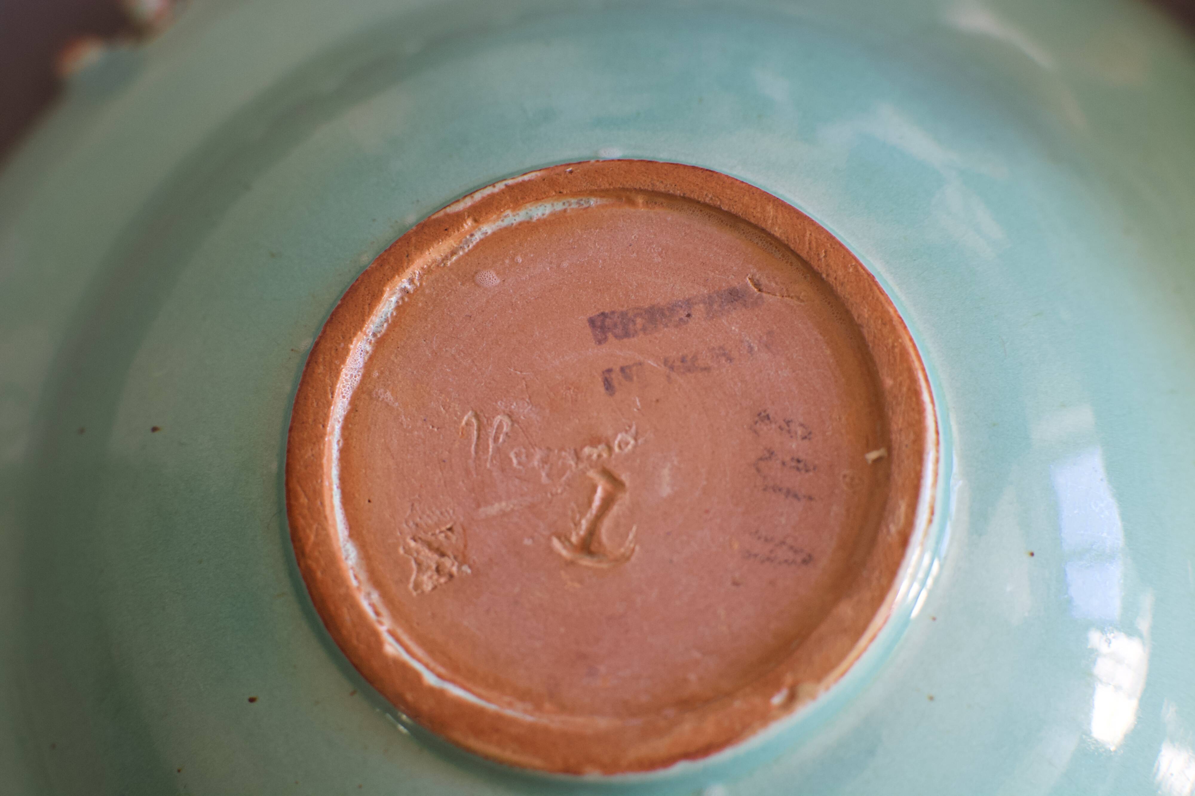 Ceramic cup signed Alexandre, Belgian