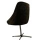 Fauteuil vintage marron sur pied étoile chromé