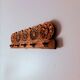 Wall key ring in carved wood 70s