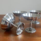 6 silver stainless steel ice cups