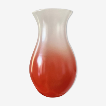 Vase bicolore en verre vintage