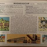 Old poster map of Madagascar - 1931