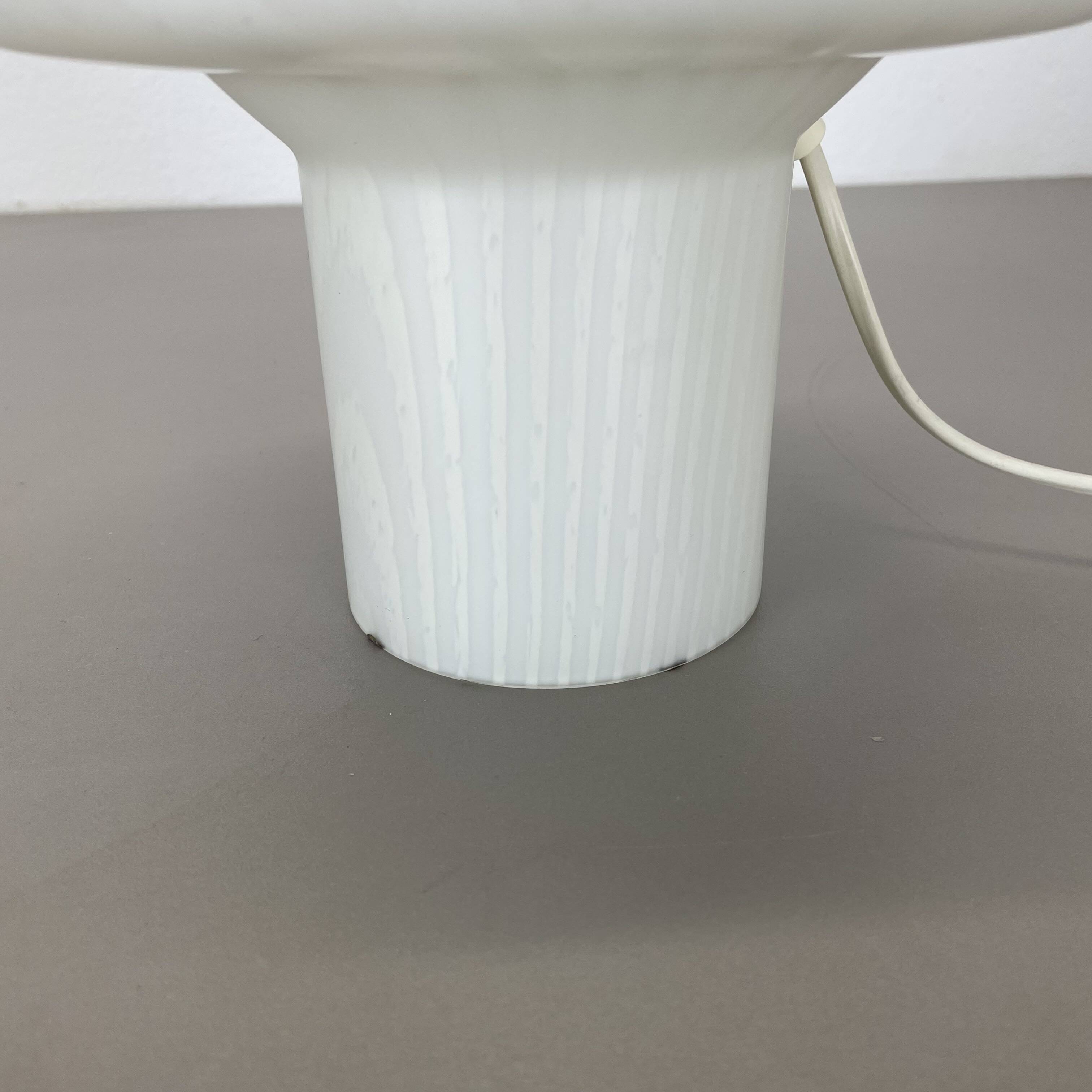 Original glass mushroom zebrano desk light by peill & putzler germany  1970s