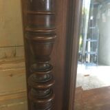 Henri II style beveled mirror in walnut