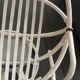 Vintage armchair in white lacquered rattan