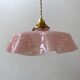 Walking suspension in Clichy glass speckled pink bobon years 20-30