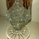 Bohemian crystal vase with foot