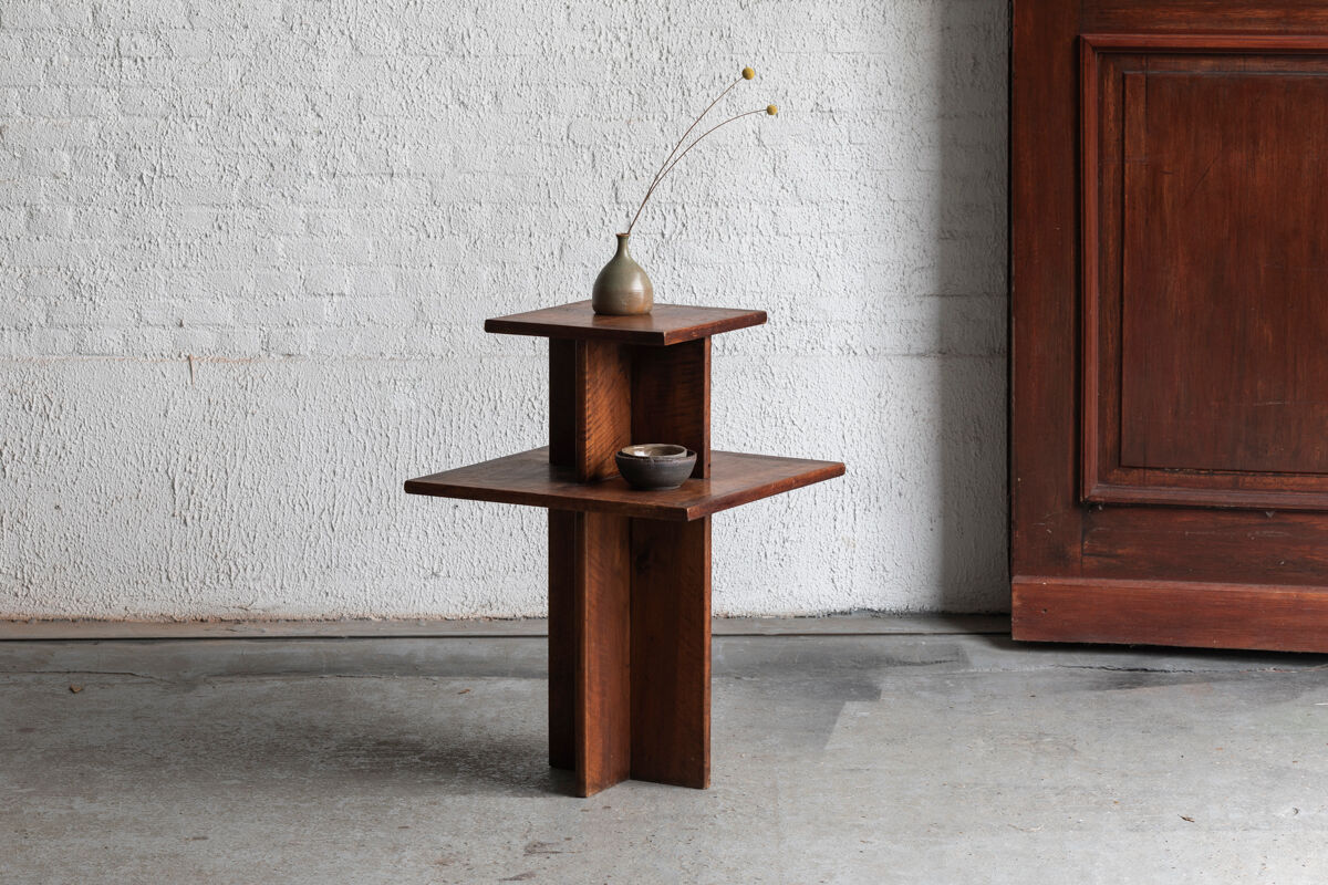 Pied de stalle, display side table in art deco style, France, 1940s