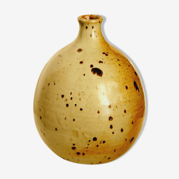 Vase boule céramique grès vintage