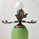 Lampe champignon art déco pâte de verre
