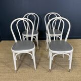 Ensemble de 4 chaises bistrot bois courbé type Thonet