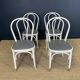 Ensemble de 4 chaises bistrot bois courbé type Thonet