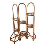 Paravent en rotin porte plantes