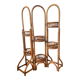 Rattan plant stand screen