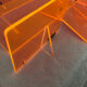 5 étagères murales rétro en plexiglas orange fluo art deco