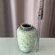 Vintage Studio Pottery Vase with Mottled Celadon Green Glaze