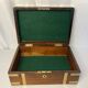 Old travel box solid mahogany writing board and nineteenth century brass