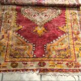 Tapis patiné orient laine fait mai 166 cm x 95 cm