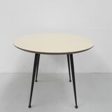 Vintage coffee table with round formica top