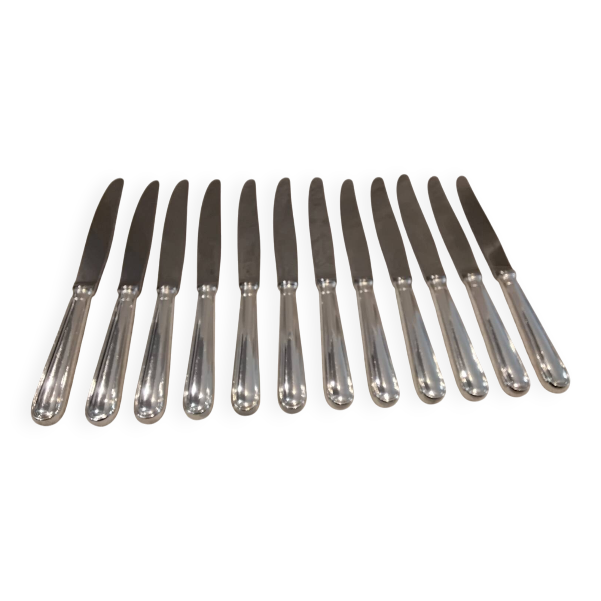 12 silver-plated table knives by Christofle, Albi pattern