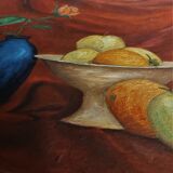 Oil painting on still life panel