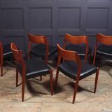 6 chairs model 71 by Niels Otto Moller