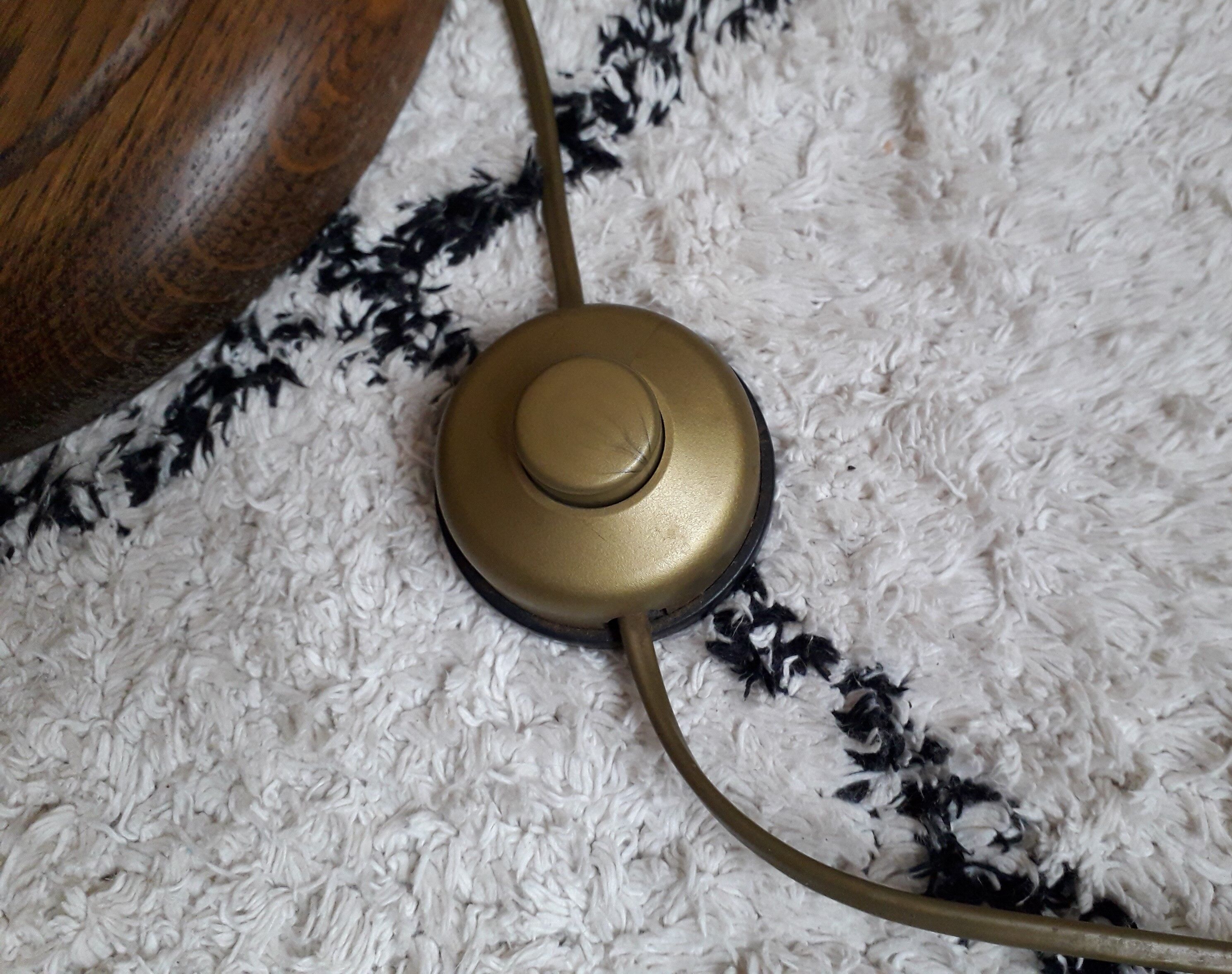 Dutch design wooden floor lamp by Steinhauer