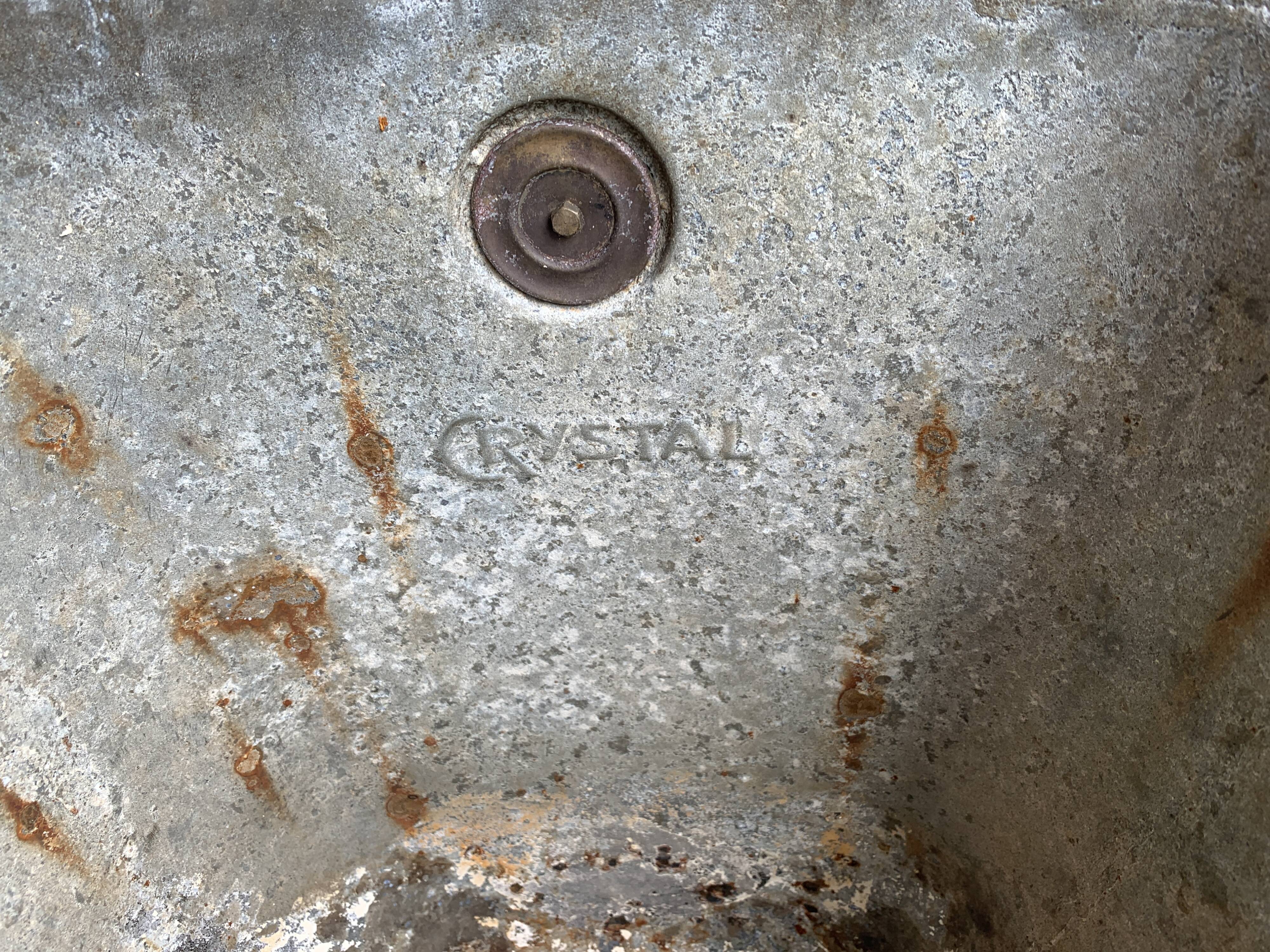 Ancient zinc bathtub