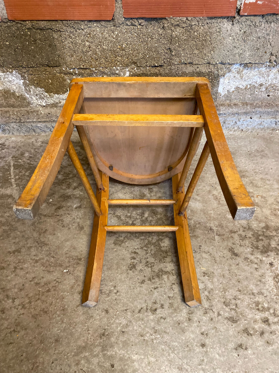 Vintage BAUMANN N°182 Bistro Chair Raw Wood Style #D290