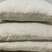 Kilim style cushion with hand embroidery