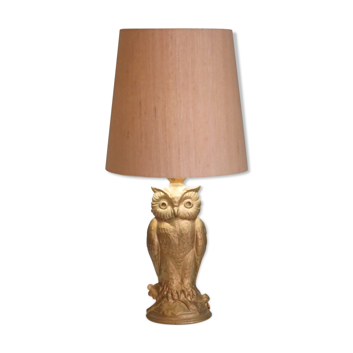 Vintage table lamp, nice golden metal 1970, Belgium
