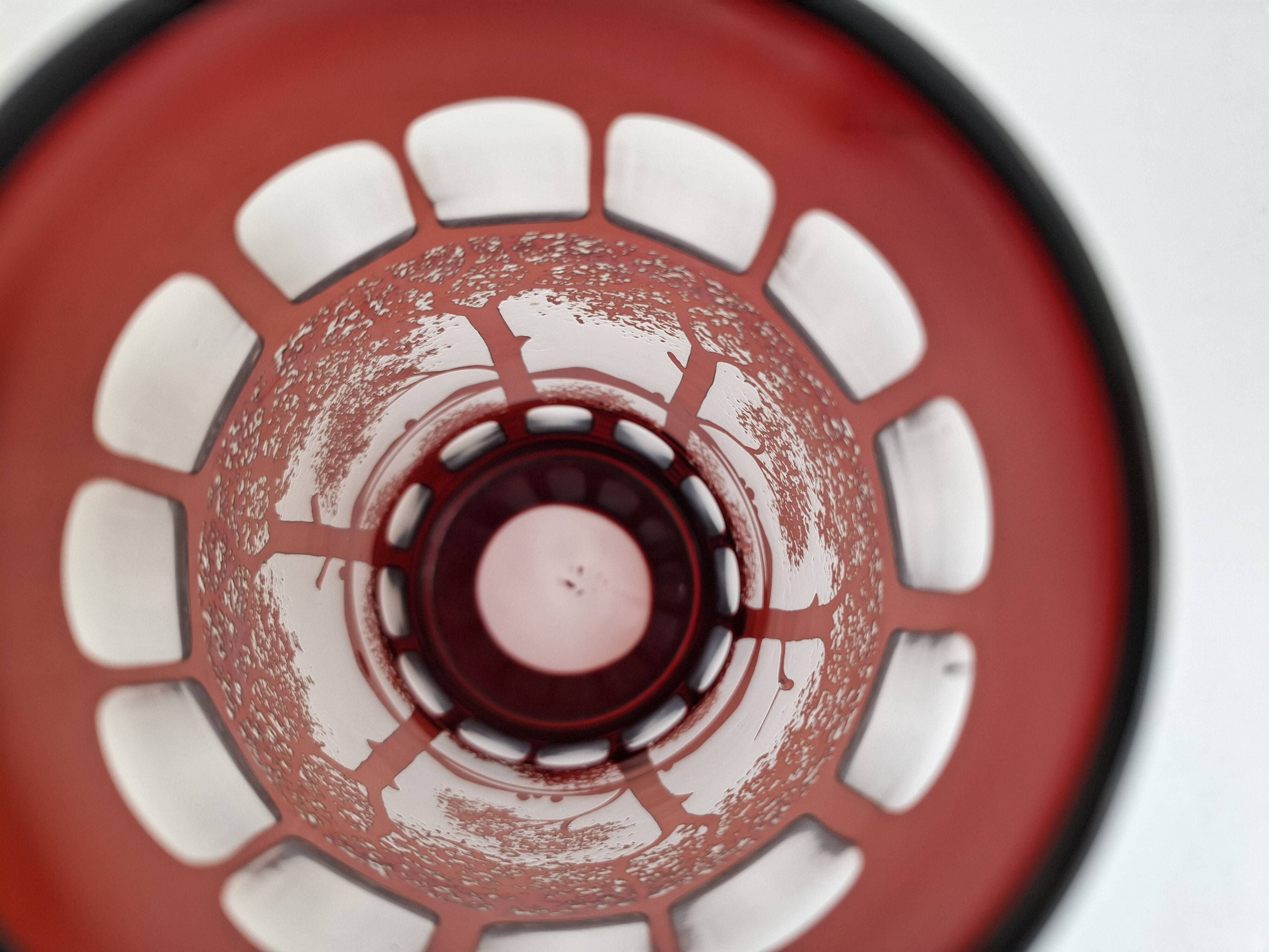 Egermann Art Deco Ruby Cut Overlay Vase, Czechoslovakia, circa 1920