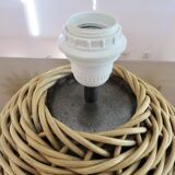 Lampe en rotin naturel 1970