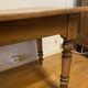 office table in blond walnut, turned legs, beautiful patina, excellent condition.