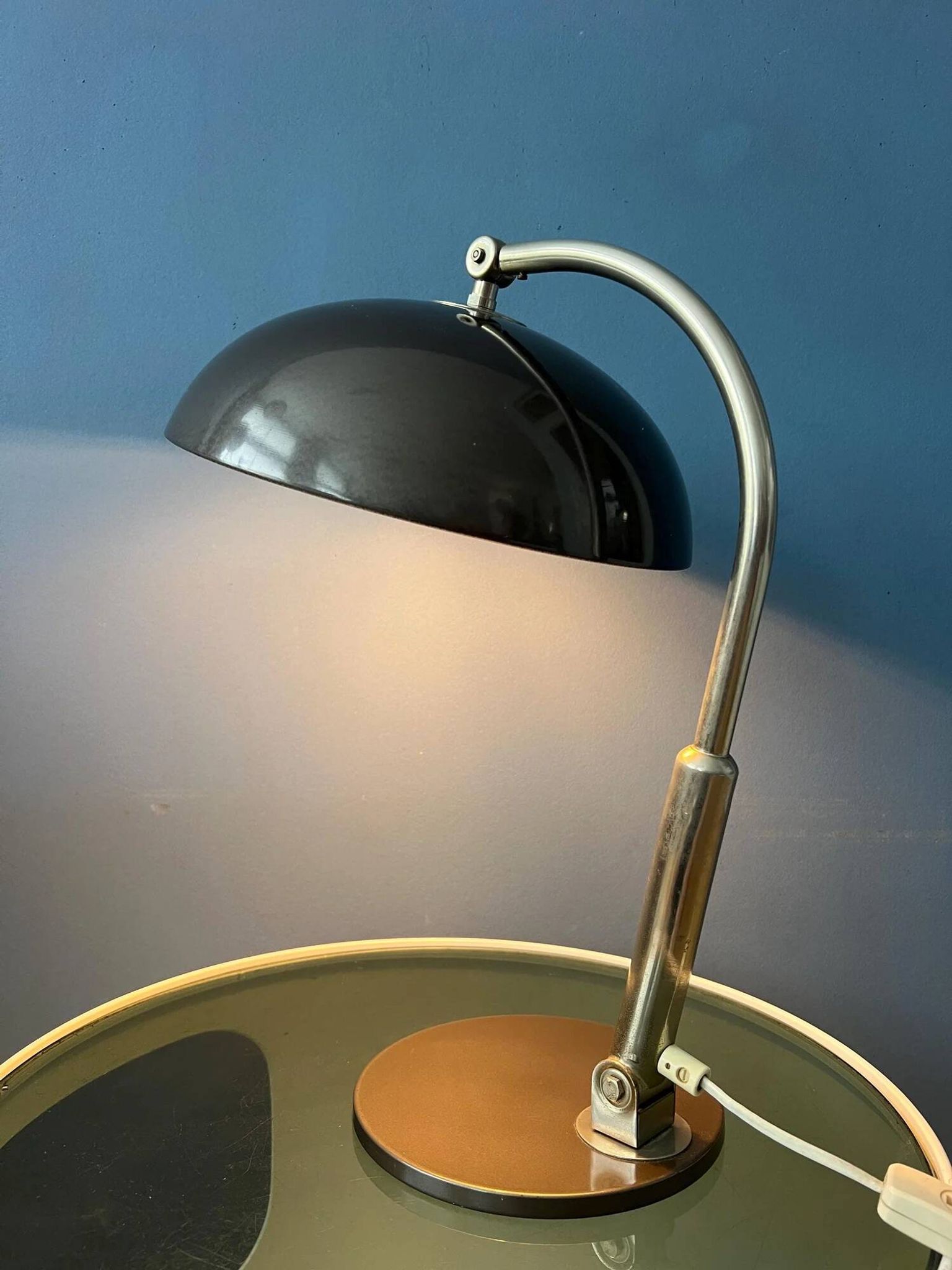 Vintage Dark Taupe Hala Busquet 144 desk lamp by Herman Busquet