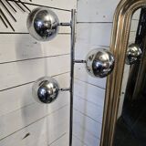 Lampadaire vintage eyeball pied tulipe en métal chromé