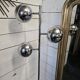 Vintage eyeball floor lamp with tulip base in chromed metal