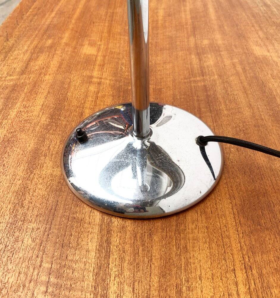 Art Deco table lamp in chrome and glass