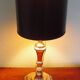 Lamp to lay, black leather lampshade - Art Deco