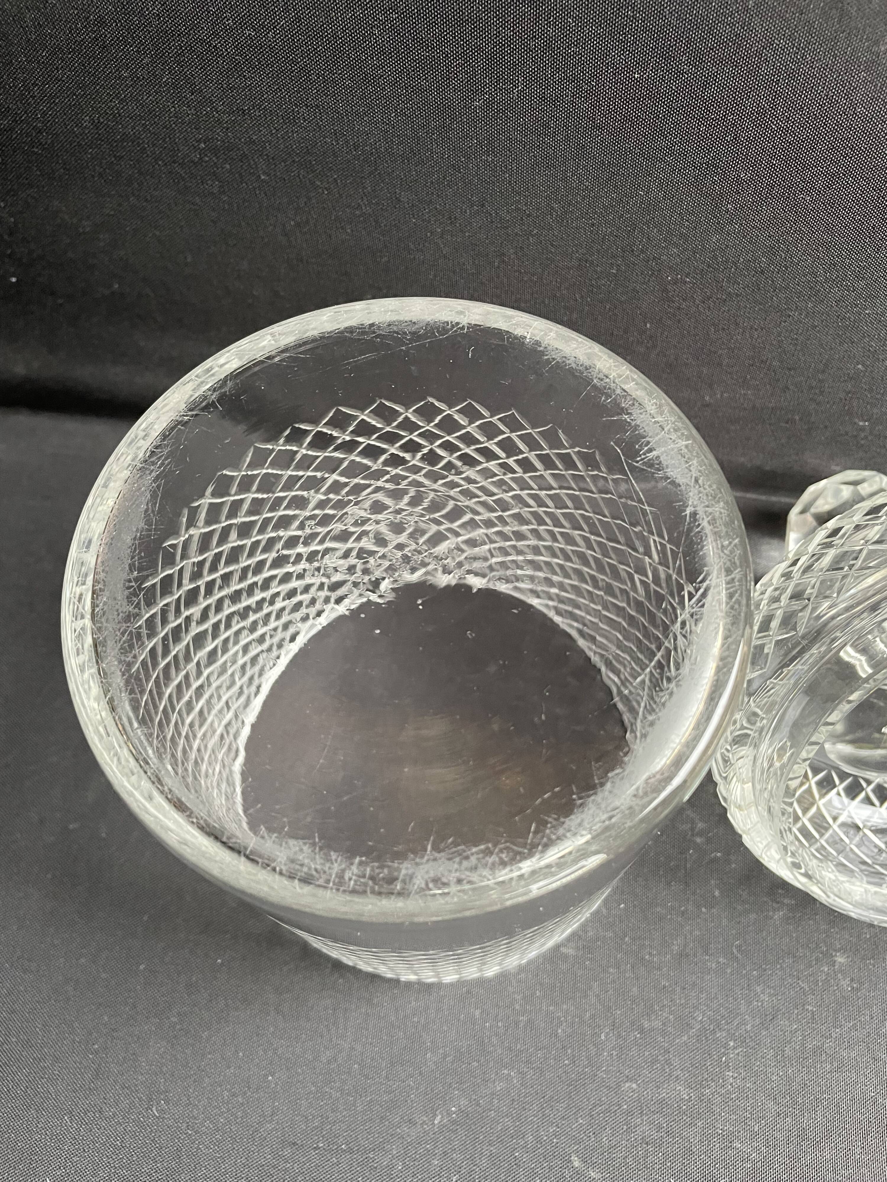 Cut crystal covered pot attributed to Saint Louis