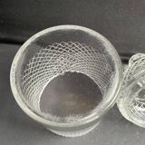 Cut crystal covered pot attributed to Saint Louis