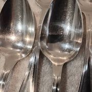 12 silver-plated soup spoons, Christofle goldsmith, Spatours model