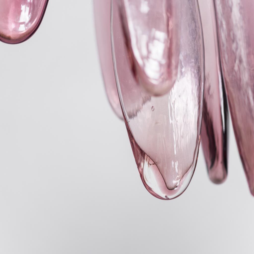 Chandelier 6 lights glass 70