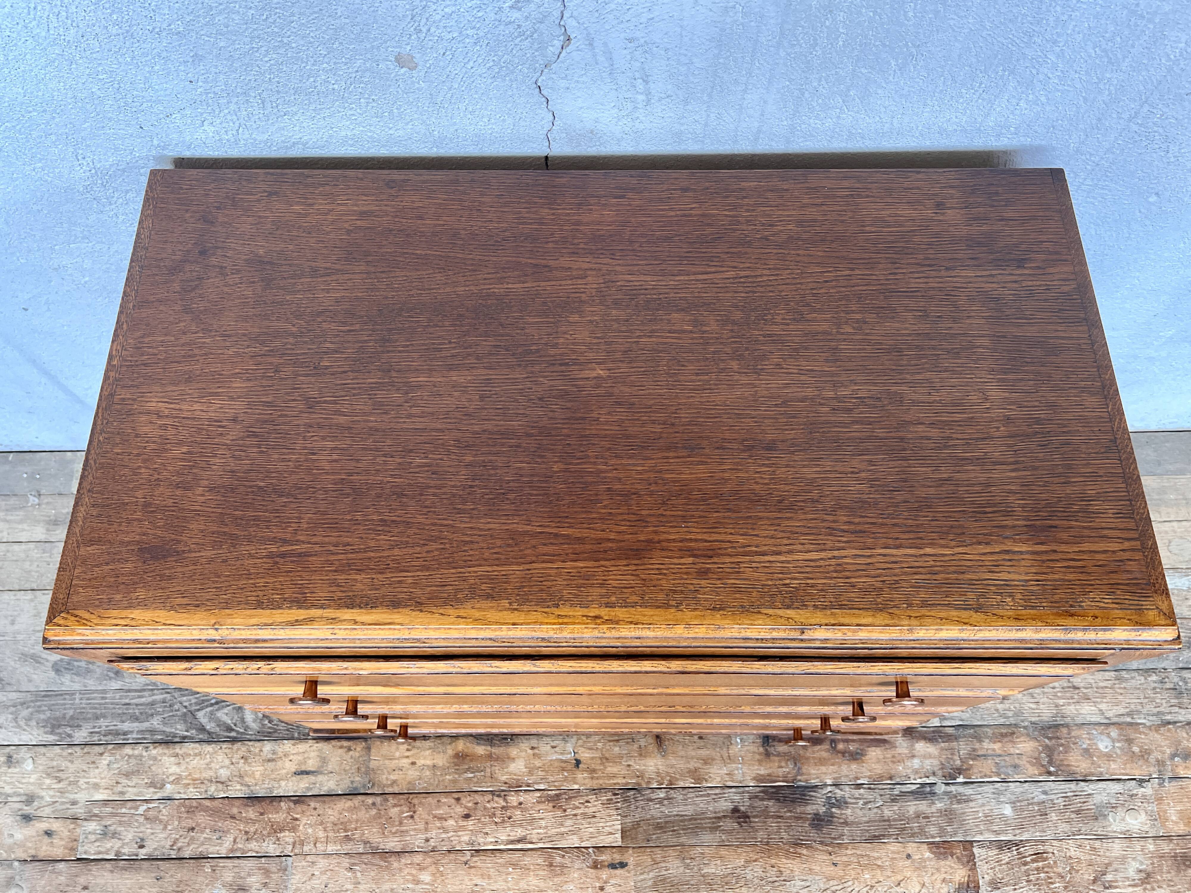 Commode style art deco 1950 1960 handles pink brass