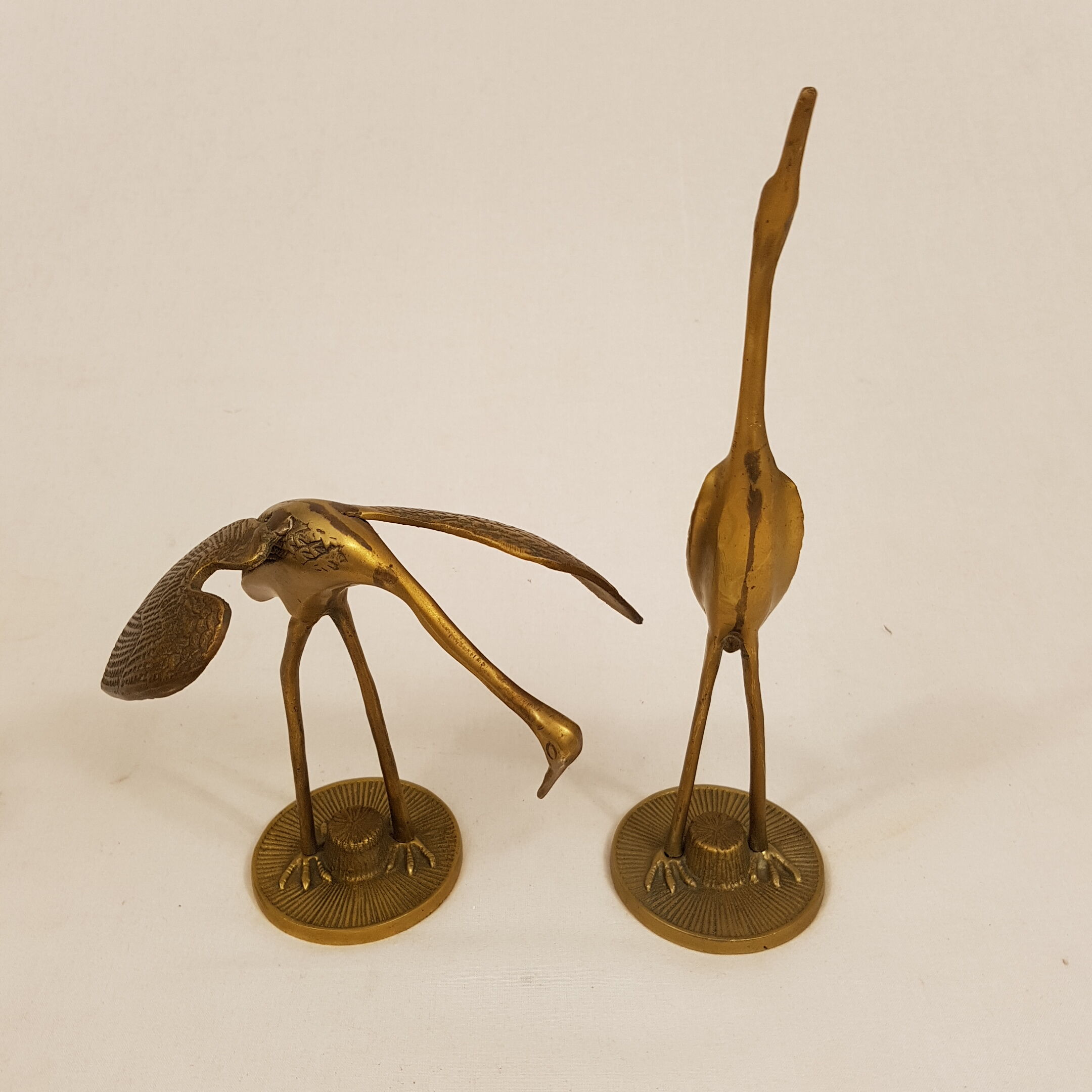 Couple de hérons en laiton