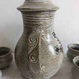 Joël Baudouin ceramic coffee maker and five cups set
