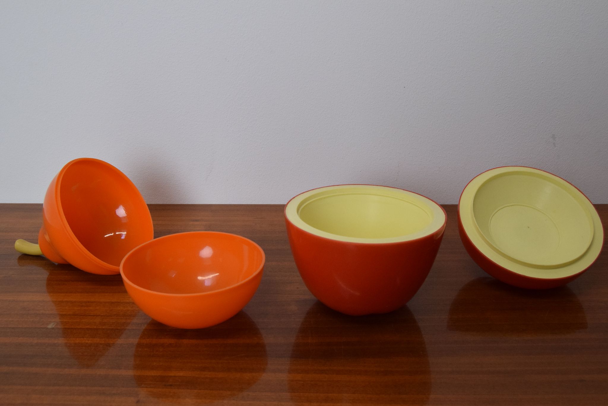 Set of mid-century plastic boxes,1970's