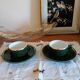 Parisian bistro cups, Chauvigny porcelain