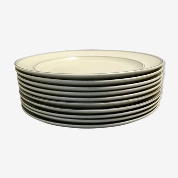 Lot 10 assiettes Birka de Stig Lingberg pour gustavberg 1973