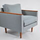 Armchair model Cube, renovated, original polish design, 1970, pied de poule